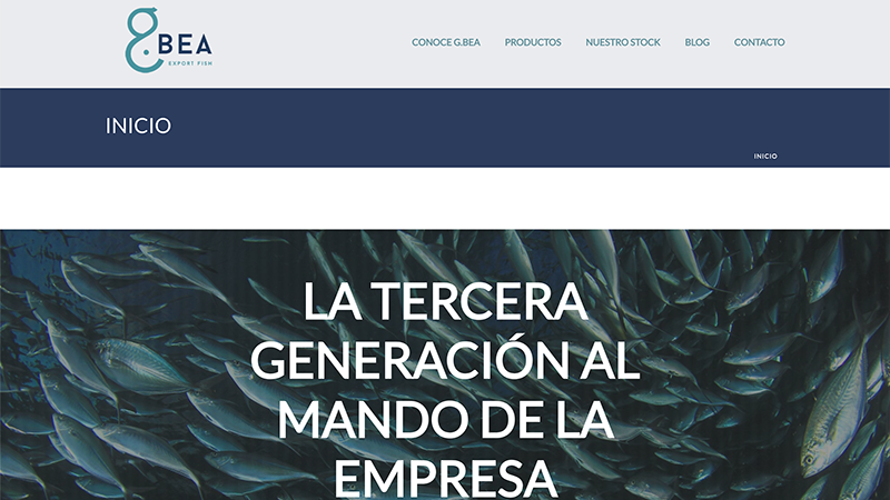 Web de Pescados Gbea